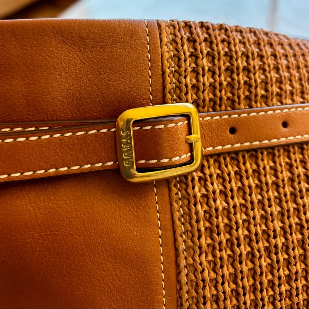STAUD Tan and Brown Cabana Tote Bag - Picture 3 of 11